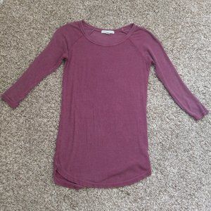 Super Soft Ribbed Purple Long Sleeve - AE XS